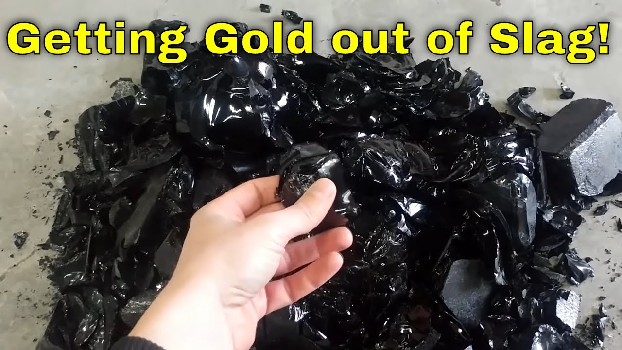 Crushing, Grinding, Gold Panning, Smelting Gold Slag for Better Fine Gold Precious Metal Recovery