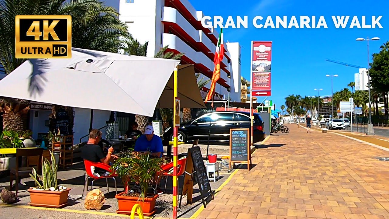 Gran Canaria Playa del Ingles April 2021 🔴 Mur Buenos Aires Hotel to Sol Barbacan Hotel