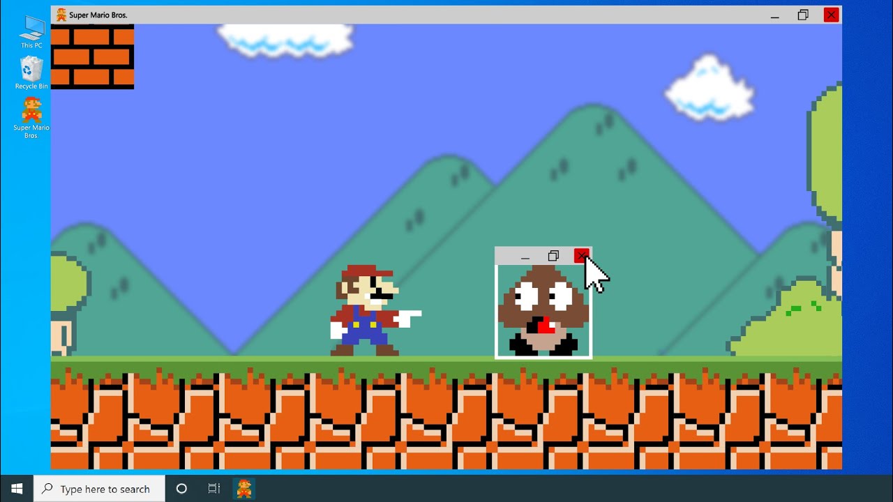 If Mario Gets Help from Windows 10 in Super Mario Bros.?