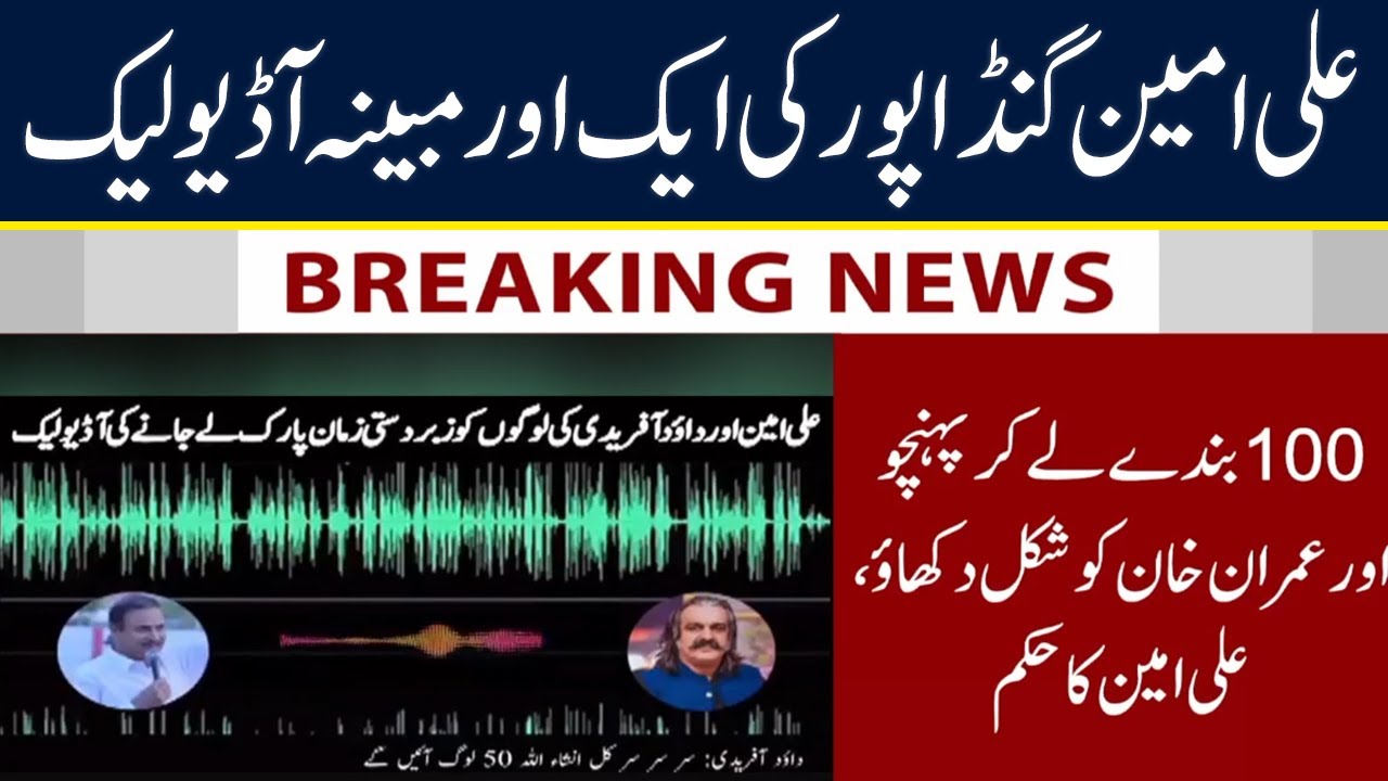 BREAKING NEWS: Another alleged audio leak of Ali Amin Gandapur | Neo News