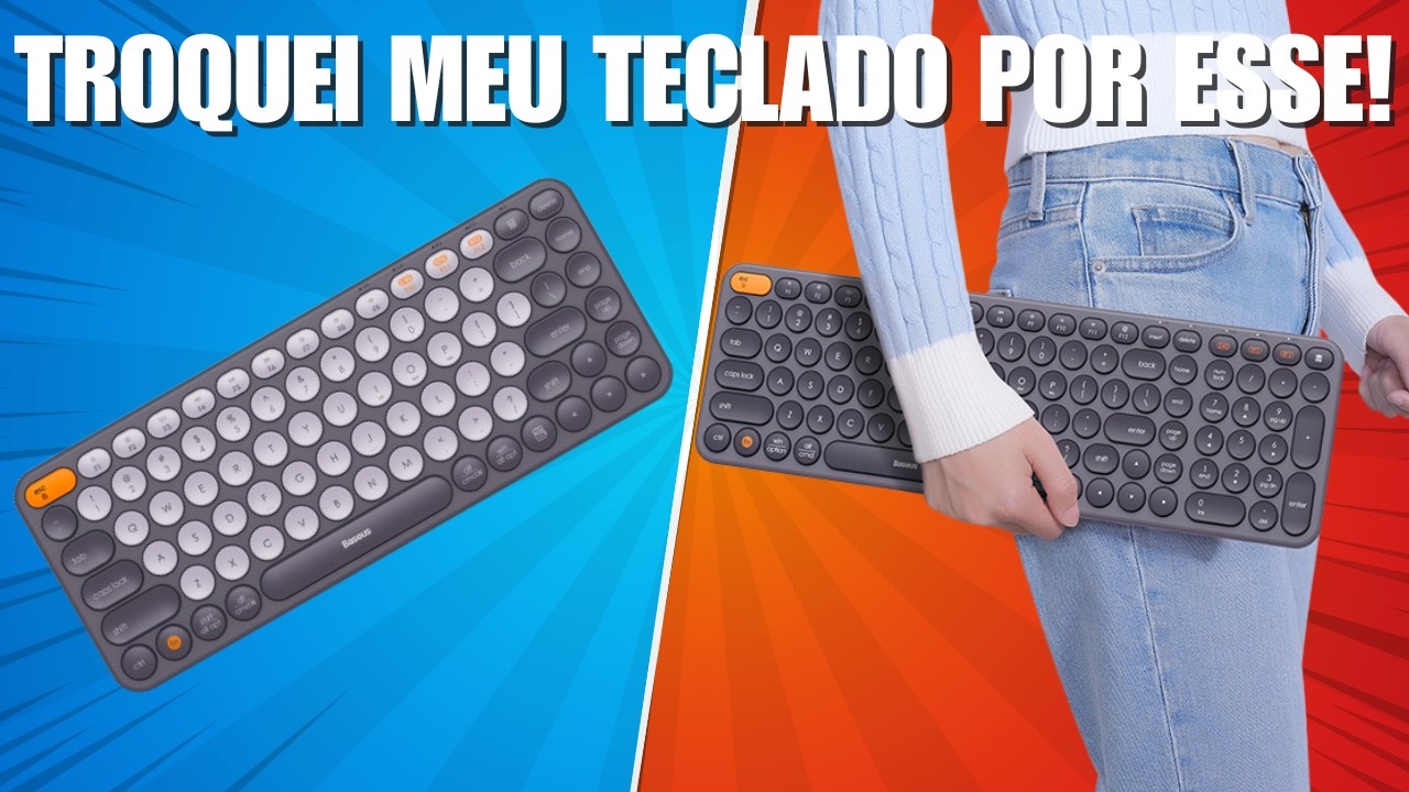 Baseus K01B &ndash; O teclado sem fio perfeito para PC, Mac e iPad!