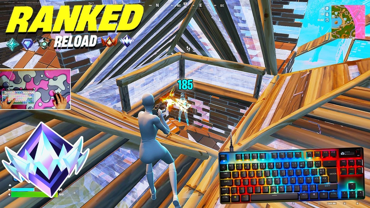 Fortnite ASMR 😴 Unreal Ranked Reload 🏆 Keyboard & Mouse + Handcam | Simple Edit | 540 FPS 4K