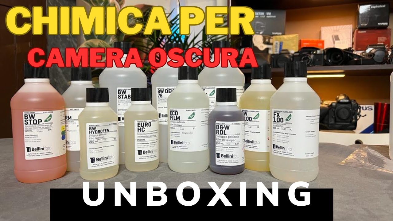 Unboxing chimica Bellini Foto per il bianconero in camera oscura