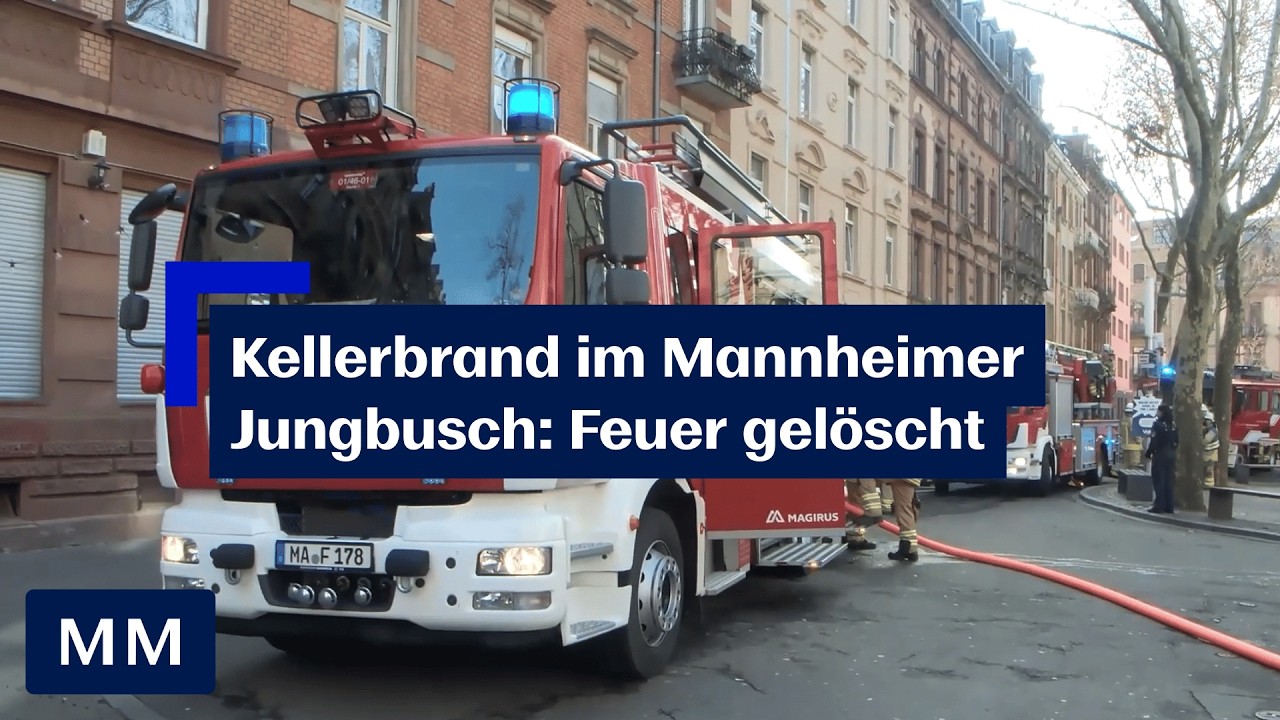 Kellerbrand im Mannheimer Jungbusch: Feuer gelöscht