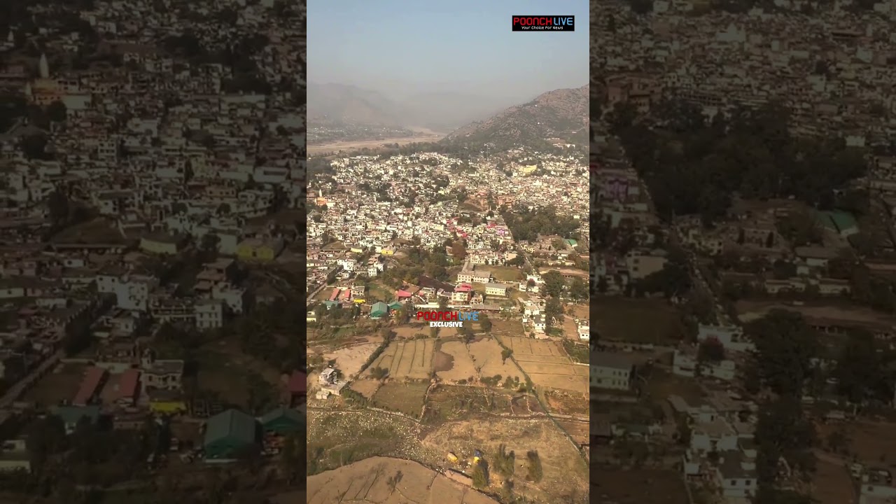 CM Omar Abdullah Captures Stunning Aerial View Of Poonch City #poonchcity #aerialview #dronevideo