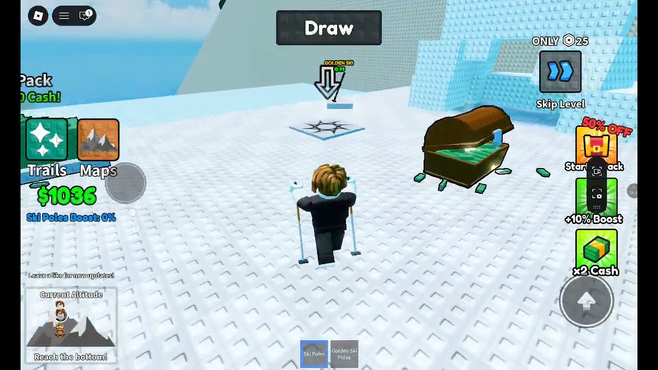 Roblox sleigh down a mountain 