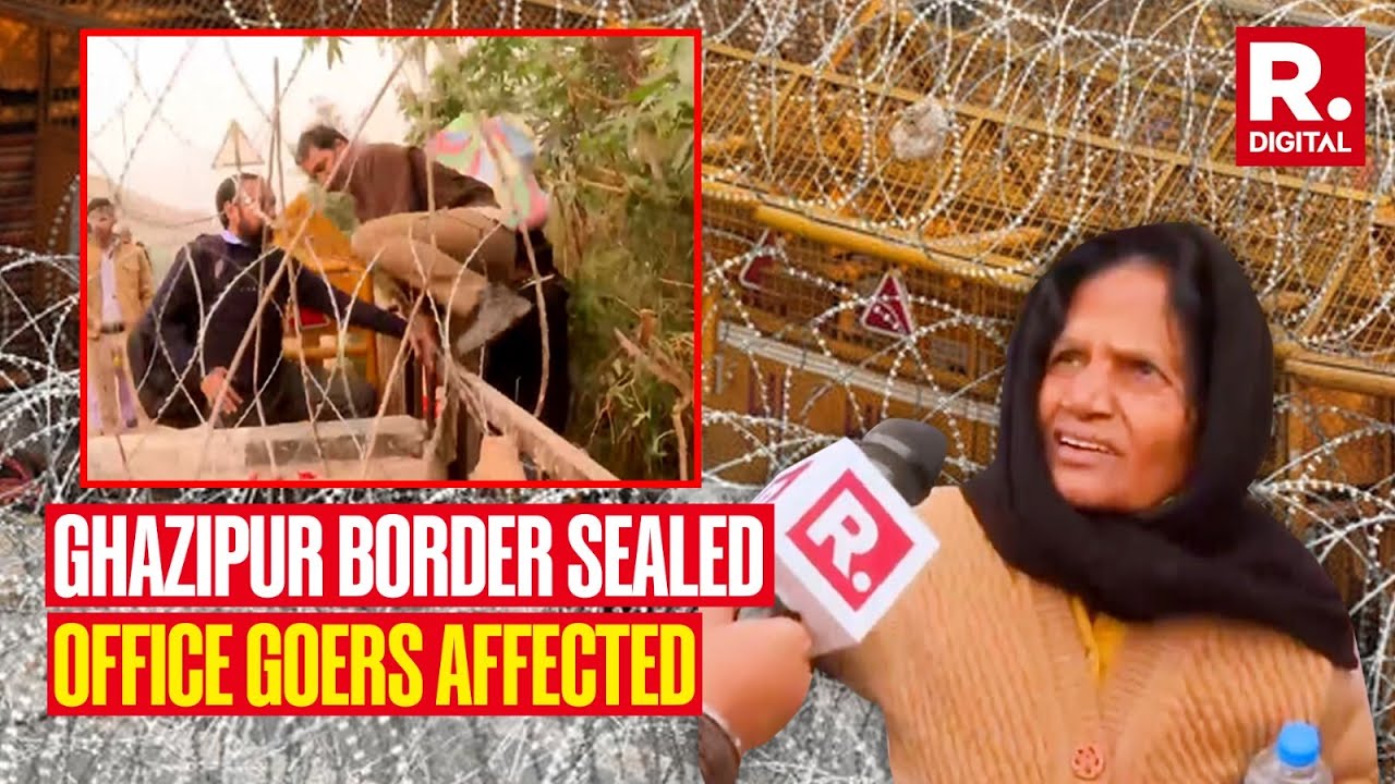 Delhi Ghazipur Border Sealed, Commuters Face Difficulties | Farmers' 'Delhi Chalo' Protest