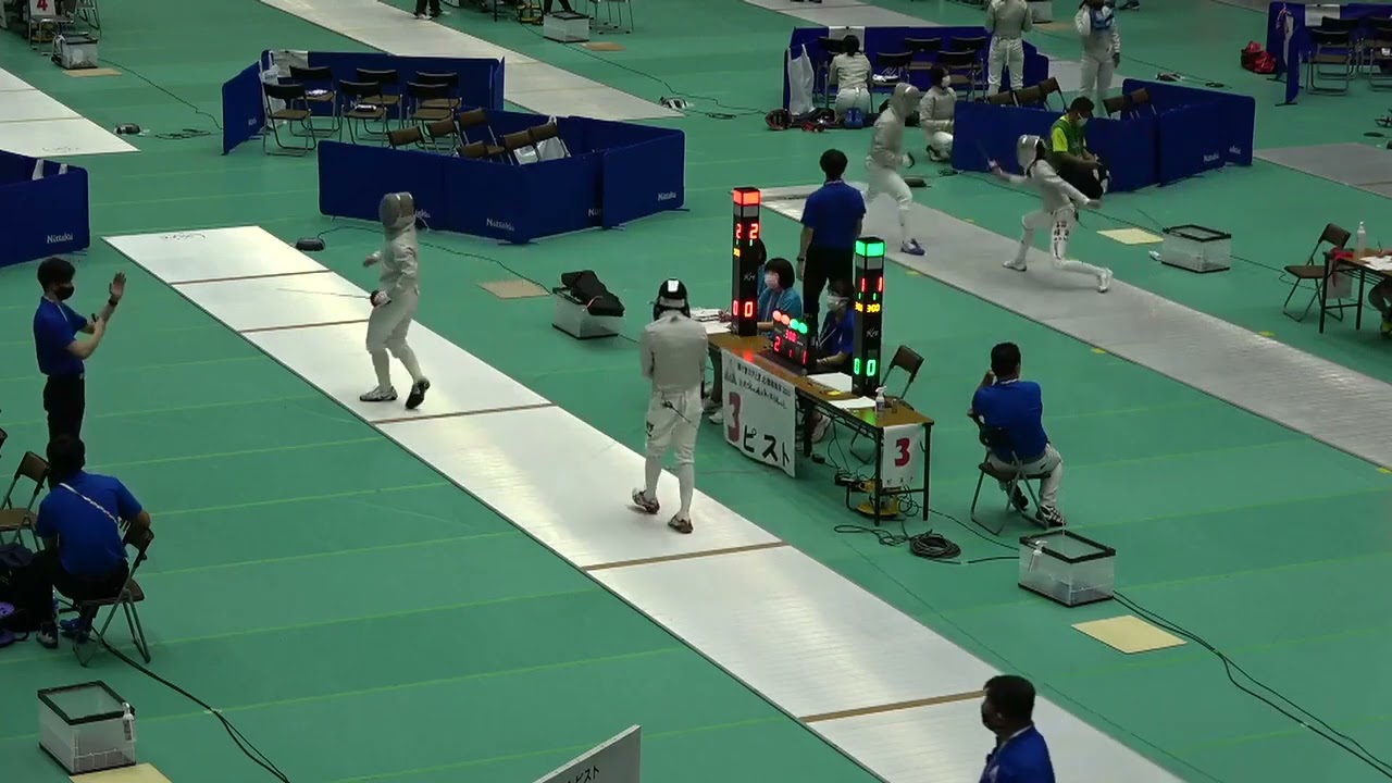 2021年IH フェンシング 男子 サーブル 予選3プール 今井稜久 三島長陵(静岡) vs 幡野純平 甲陵(山梨)