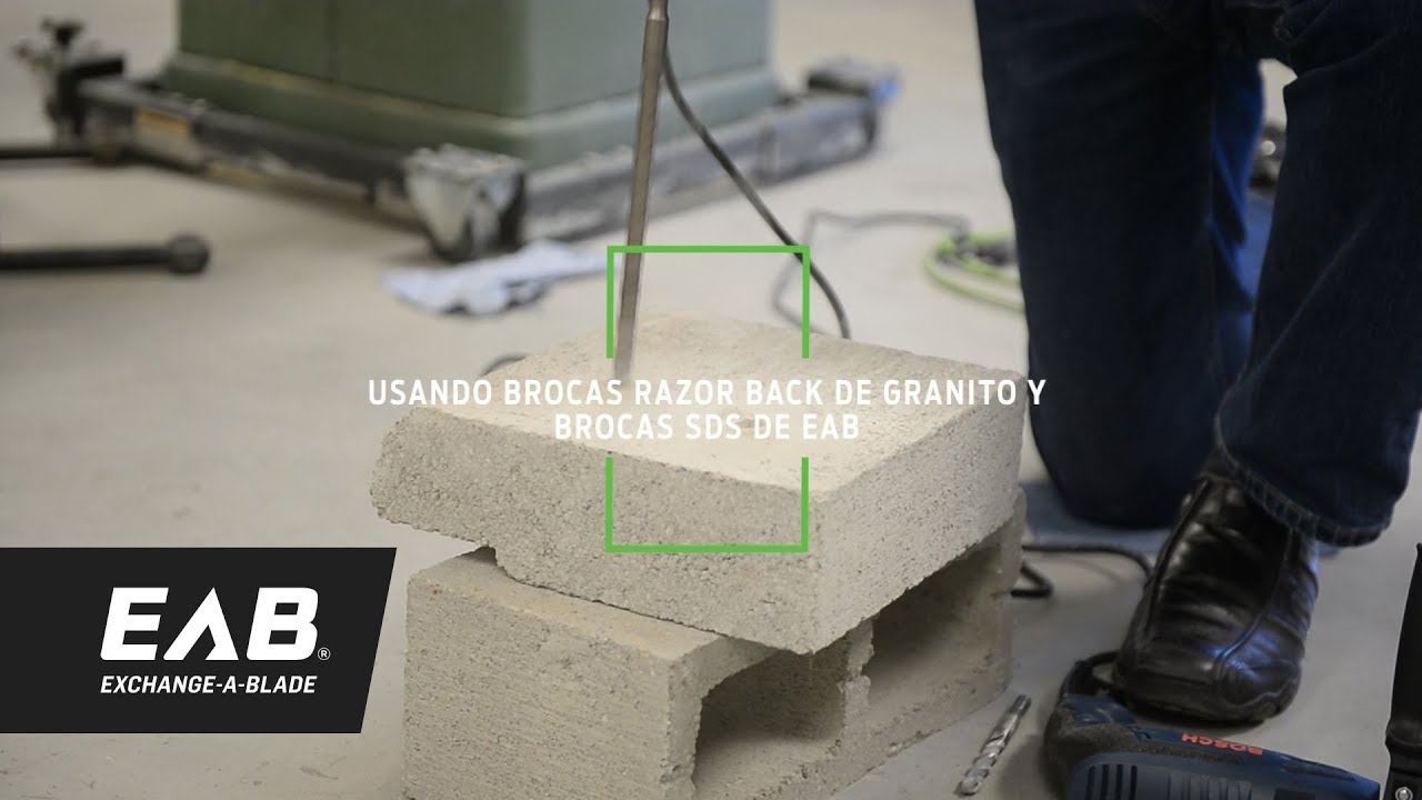 EAB -  Cómo Perforar Agujeros En Concreto Y Mampostería Usando SDS De EAB Y Razor Back De Granito
