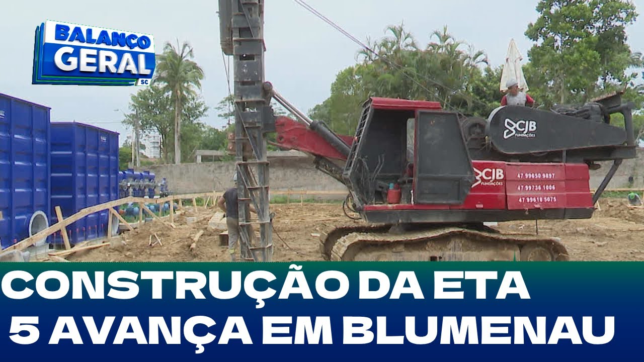 Abastecimento: construção da ETA 5 avança em Blumenau