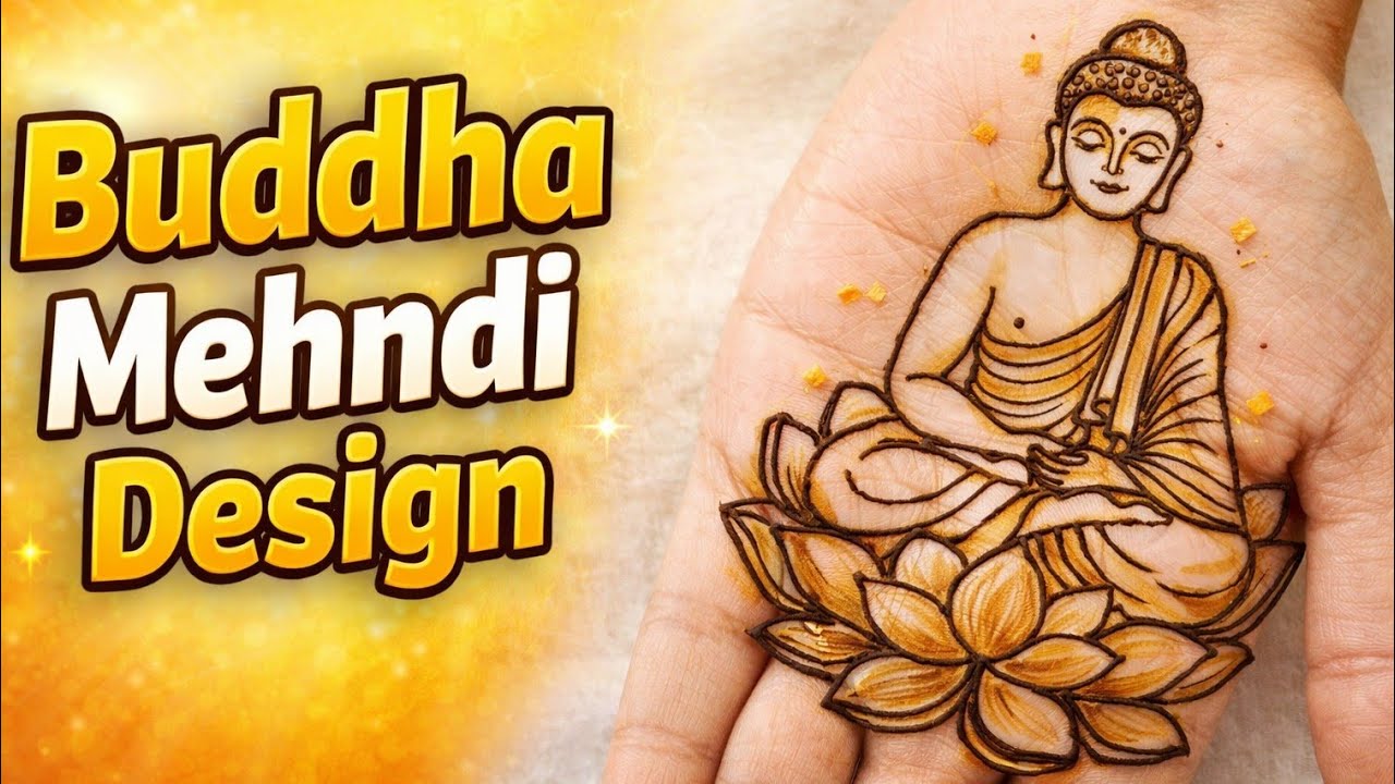Easy bunda mehndi designs /lord Buddha mehndi design
