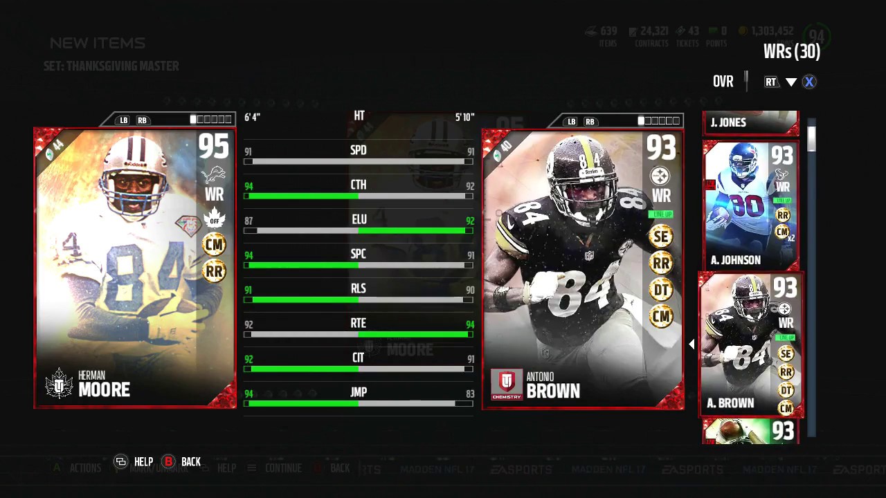 Madden 17 Ultimate Team :: We Got ThanksGiving Master 95 Herman Moore! First 99 Overall Player!