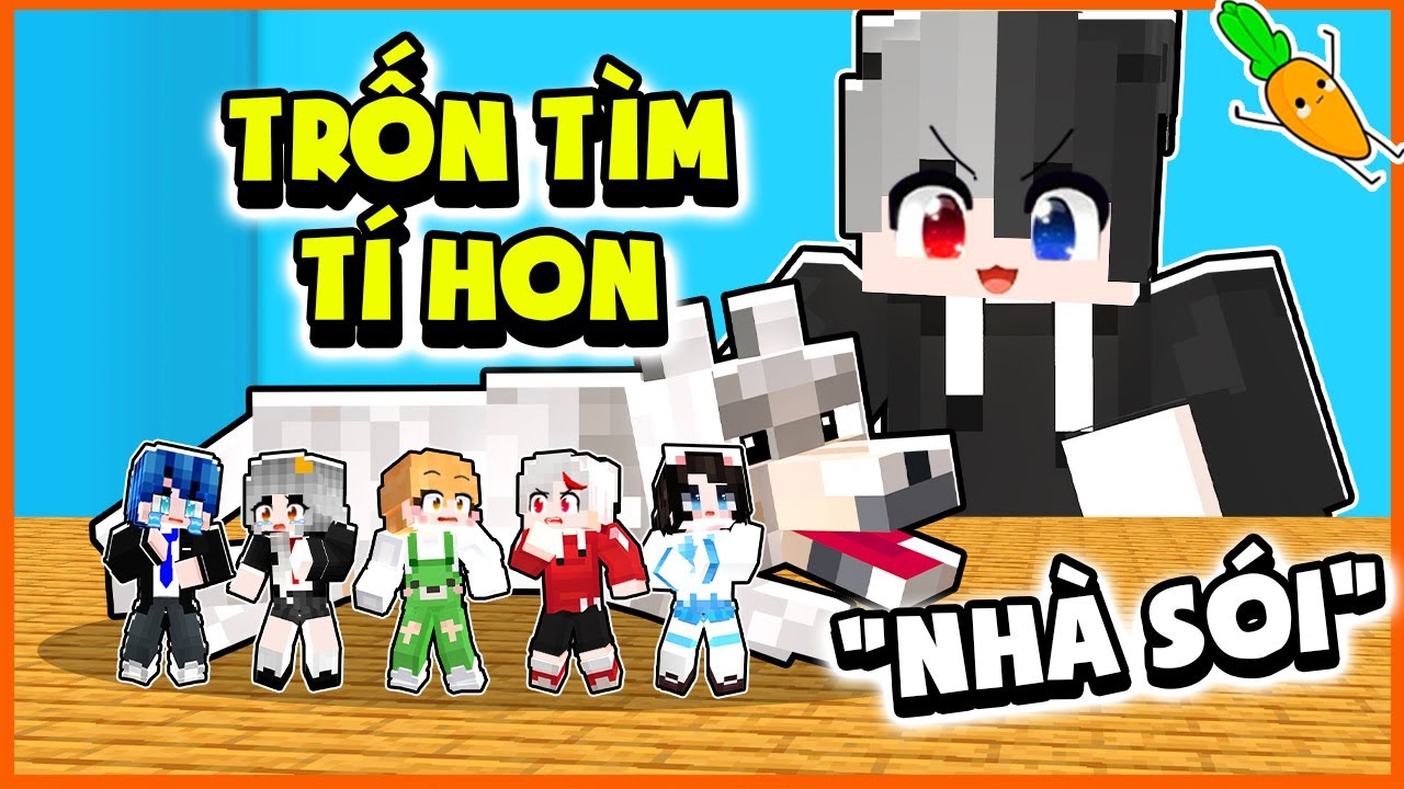 Kamui Thử Thách TRỐN TÌM TÍ HON Tại NHÀ SÓI Siro Trong Minecraft