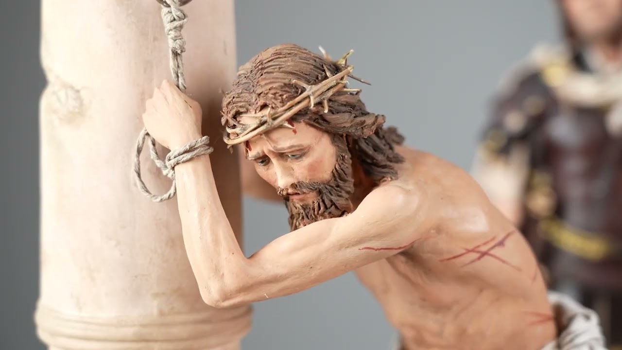 Gesù in preghiera orto degli ulivi con apostolo 30 cm Angela Tripi
