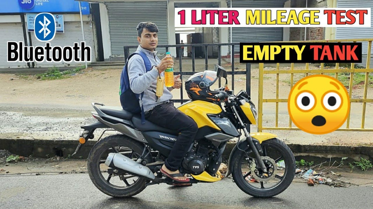 Finally TVS Raider 125 Empty Tank 1 Liter Mileage Test || Raider 125 Extreme Mileage Test 1 Liter