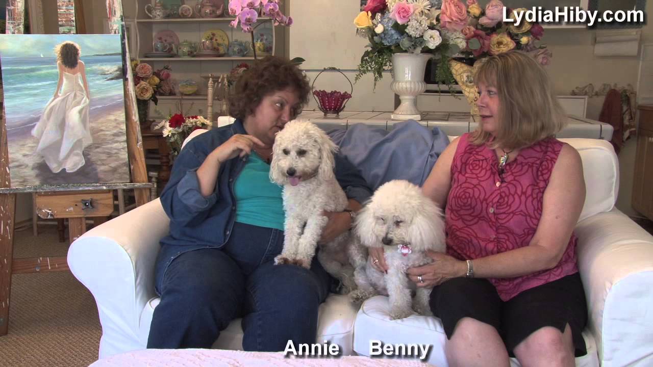 LYDIA HIBY, Animal Communicator:  Artist and Two Dogs