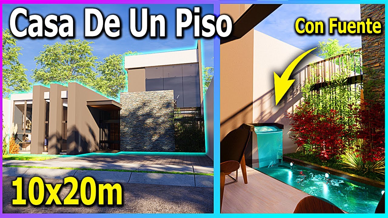 🔴HERMOSA CASA DE UN PISO 10X20m CON FUENTE