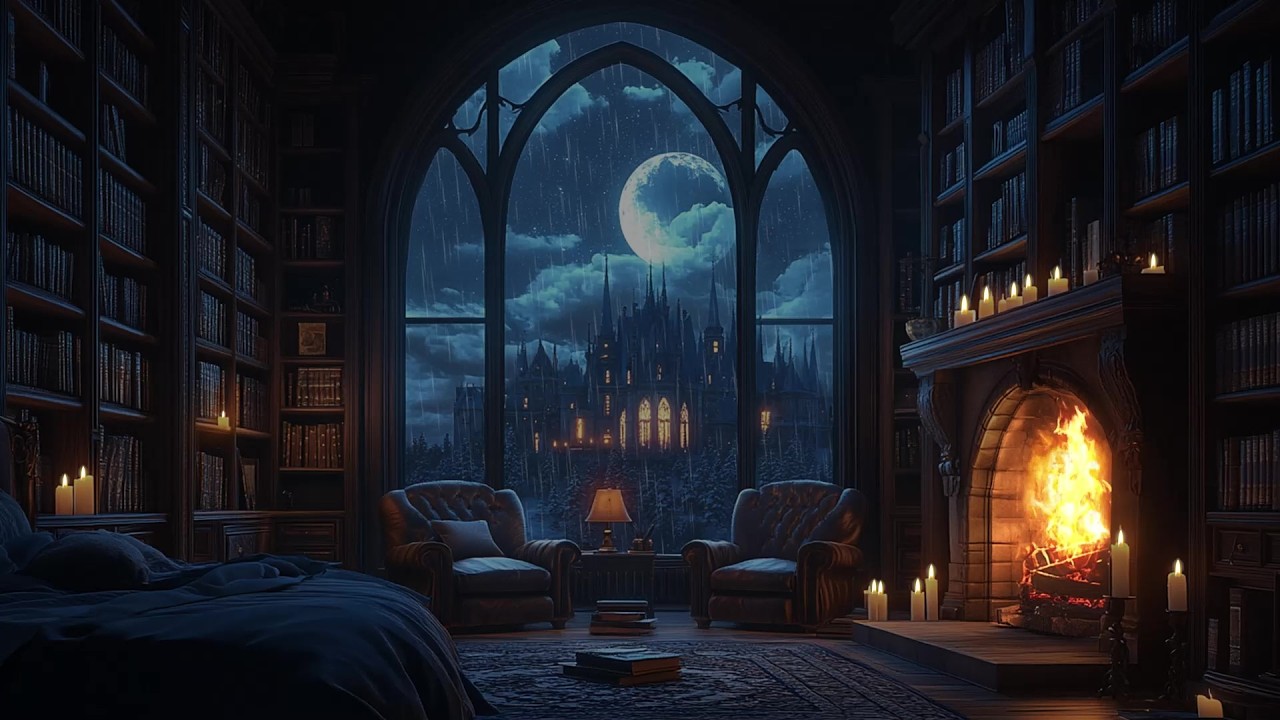 🌧️ Peaceful Rain Drifting Outside a Cozy Night Bedroom | Soft Window Raindrops | Sleep & Focus