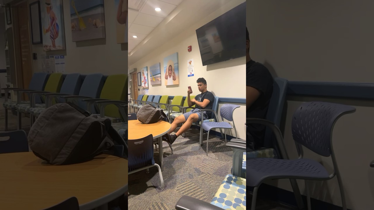 Teenage Brother waiting for his toddler Sister  #sibblingslove #love #teenager