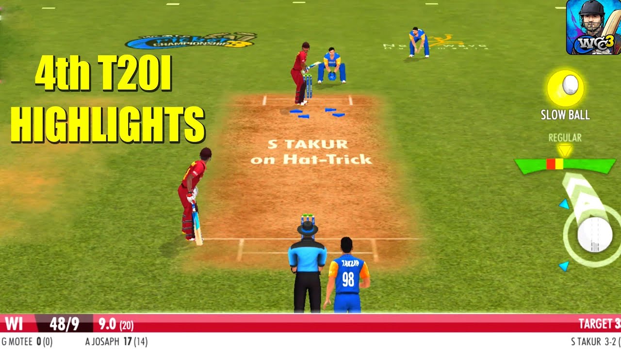 West Indies vs India 4th T20I, highlights wcc3 gameplay