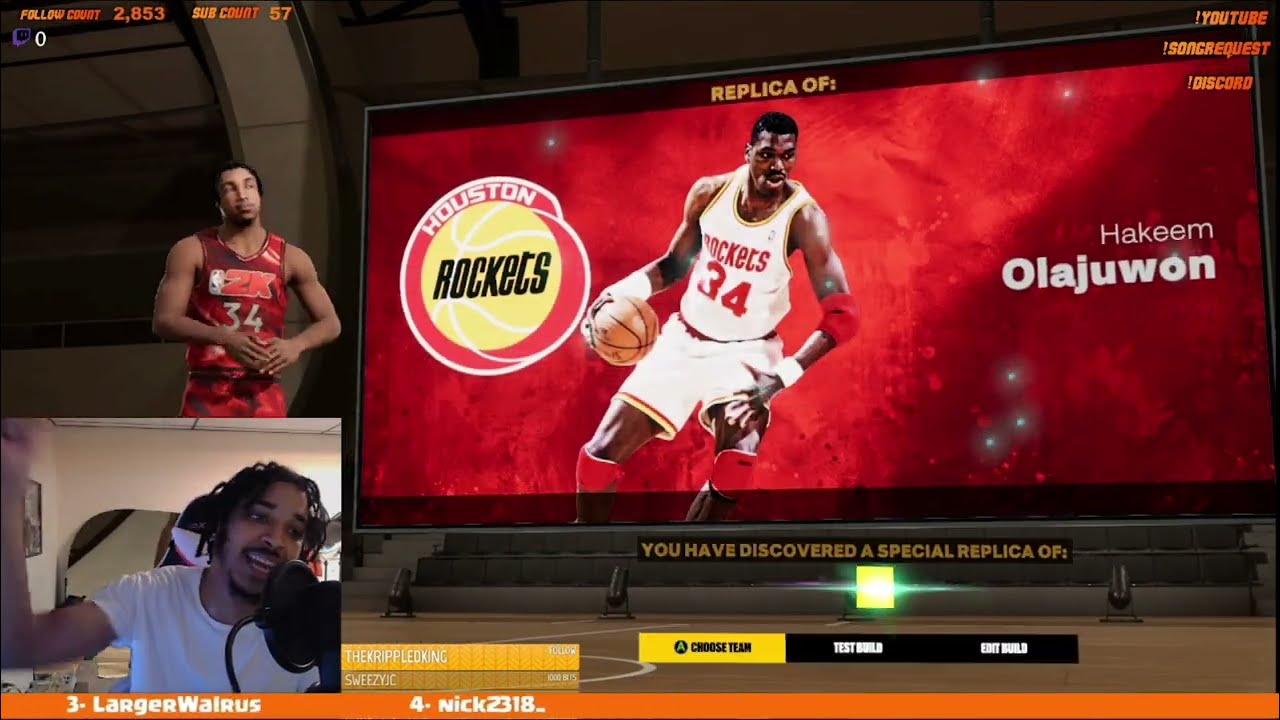 HAKEEM THE DREAM CENTER REPLICA BUILD NBA2k23!