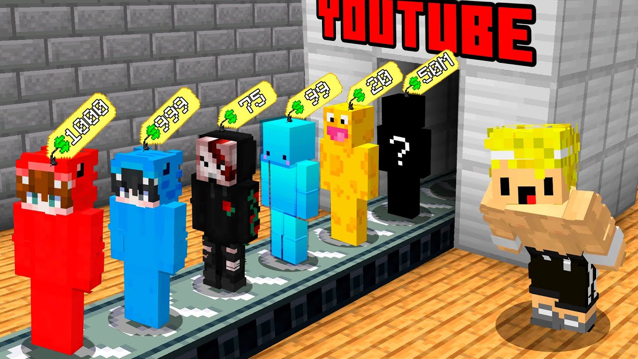 Hice una FÁBRICA de YOUTUBERS en MINECRAFT...