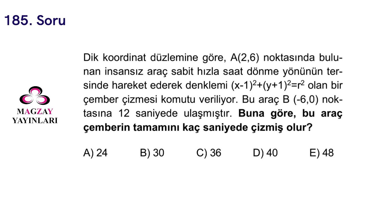 Günün Geometri Sorusu-185 (Magzay Yayınlarından) | YKS2025