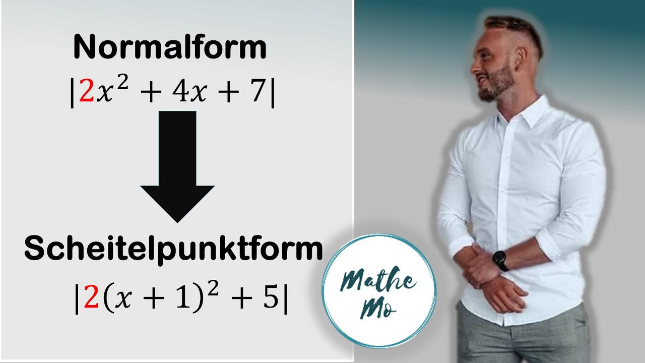 Normalform in Scheitelpunktform umwandeln | Faktor vor x^2 | Quadratische Funktionen | MatheMo