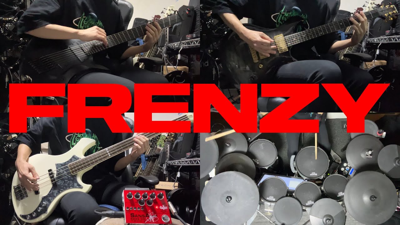 [TAB]THE GAZETTE - FRENZY Live version[Guitar Bass Drum Cover]