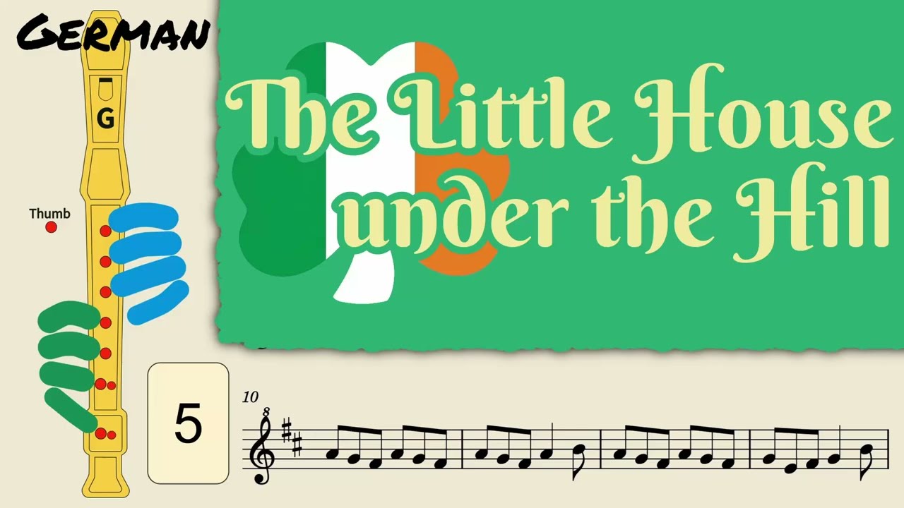 The Little House under the Hill | German Soprano Recorder Tutorial by Notes to Play