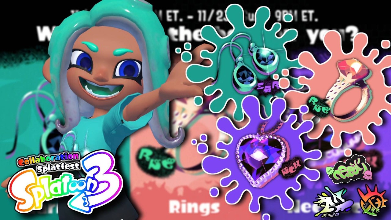 Splatoon 3 Collabfest Battles! | Earrings vs. Rings vs. Necklaces (Custom Splatfest)