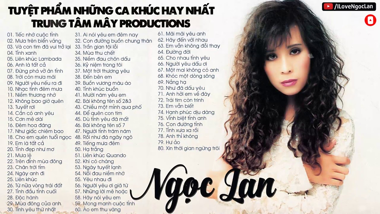 Trọn Bộ Những Ca Khúc Hay Nhất Của Ngọc Lan Chất Lượng Lossless | Nhạc Ngọc Lan May Productions