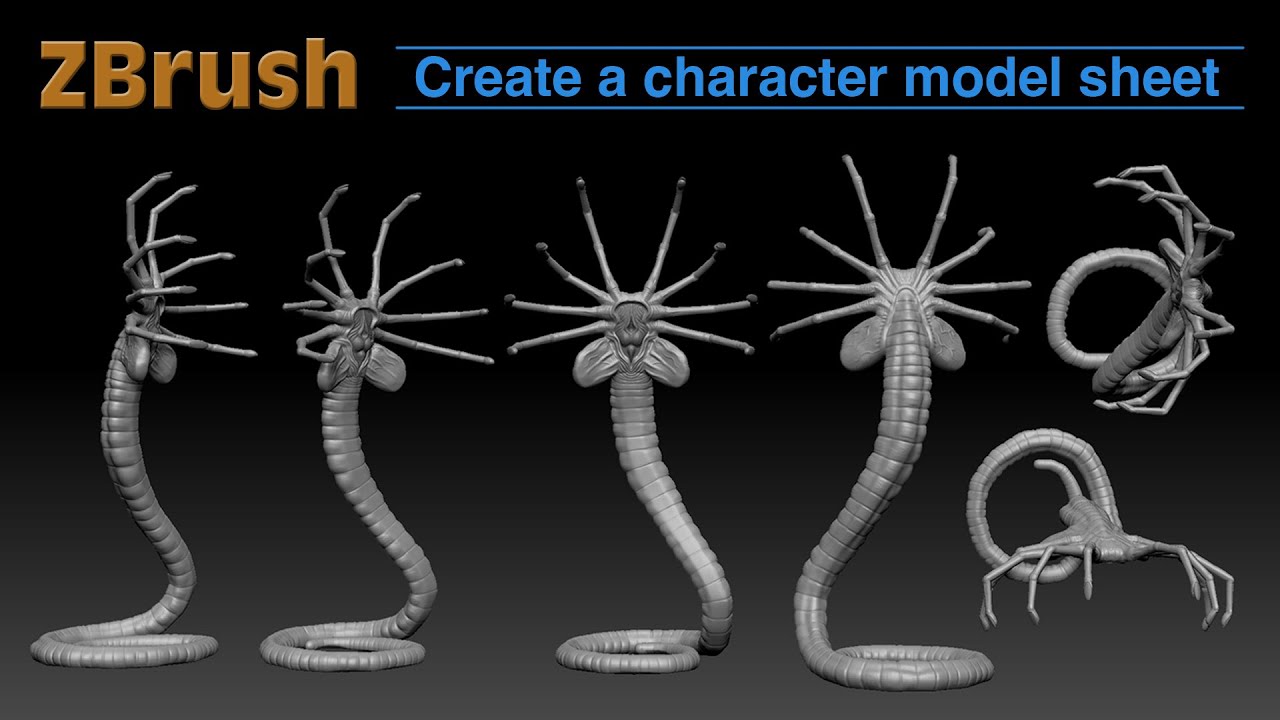 How to create a model sheet in ZBrush tutorial | ZBrush | ZBrush Tutorial | George Frei
