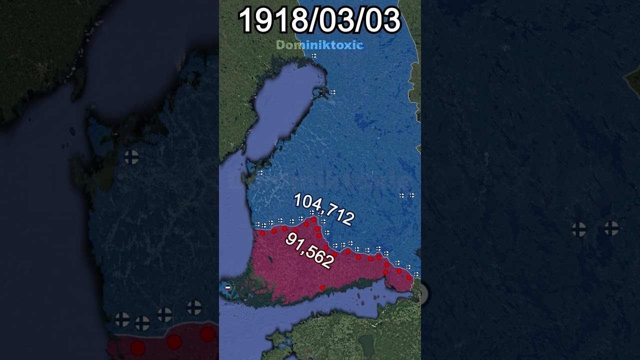 Finnish Civil War (1918) *Every Day with Units* #shorts #animation #map