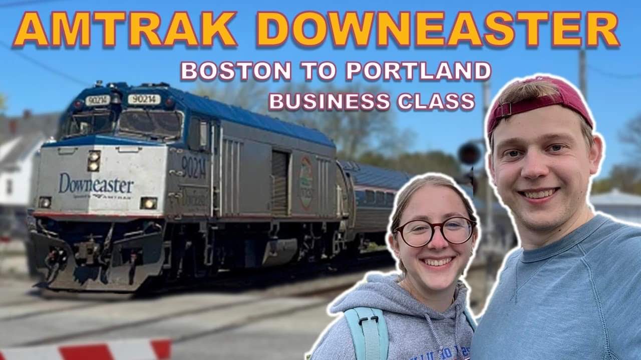 Amtrak Downeaster: Upgrade to BUSINESS CLASS | Boston to Portland | Lindsey Tries a Lobster Roll