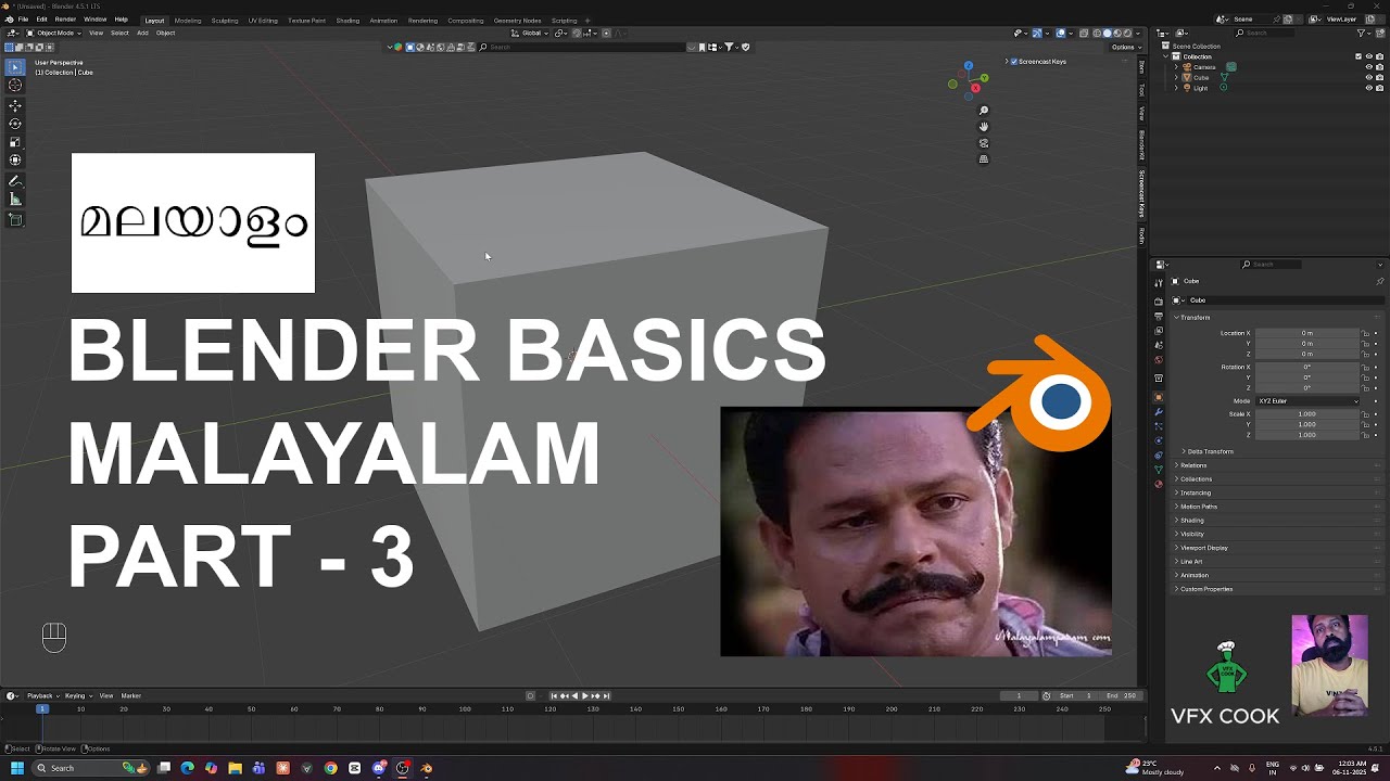 Part 3 Blender Malayalam Tutorial for Beginners | Full 3D Course in Malayalam | Start to Pro