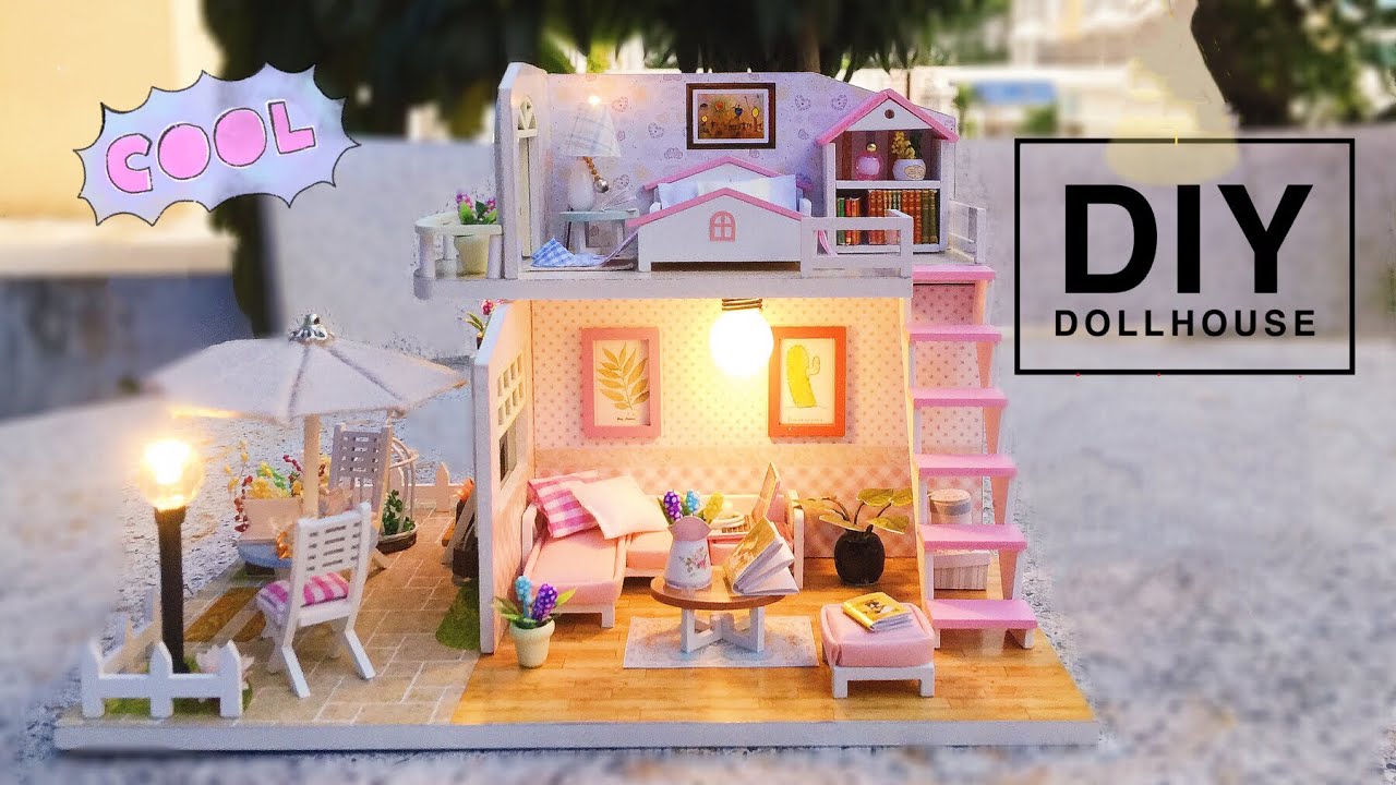 DIY Miniature Dollhouse |  Pink apartment |  Miniature with Jenny