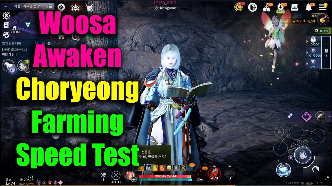 Black Desert Mobile Woosa Awaken Choryeong Farming Speed Test