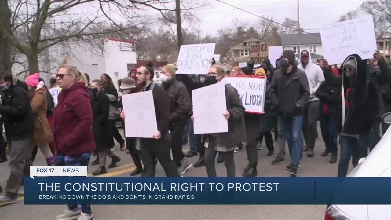 The constitutional right to protest