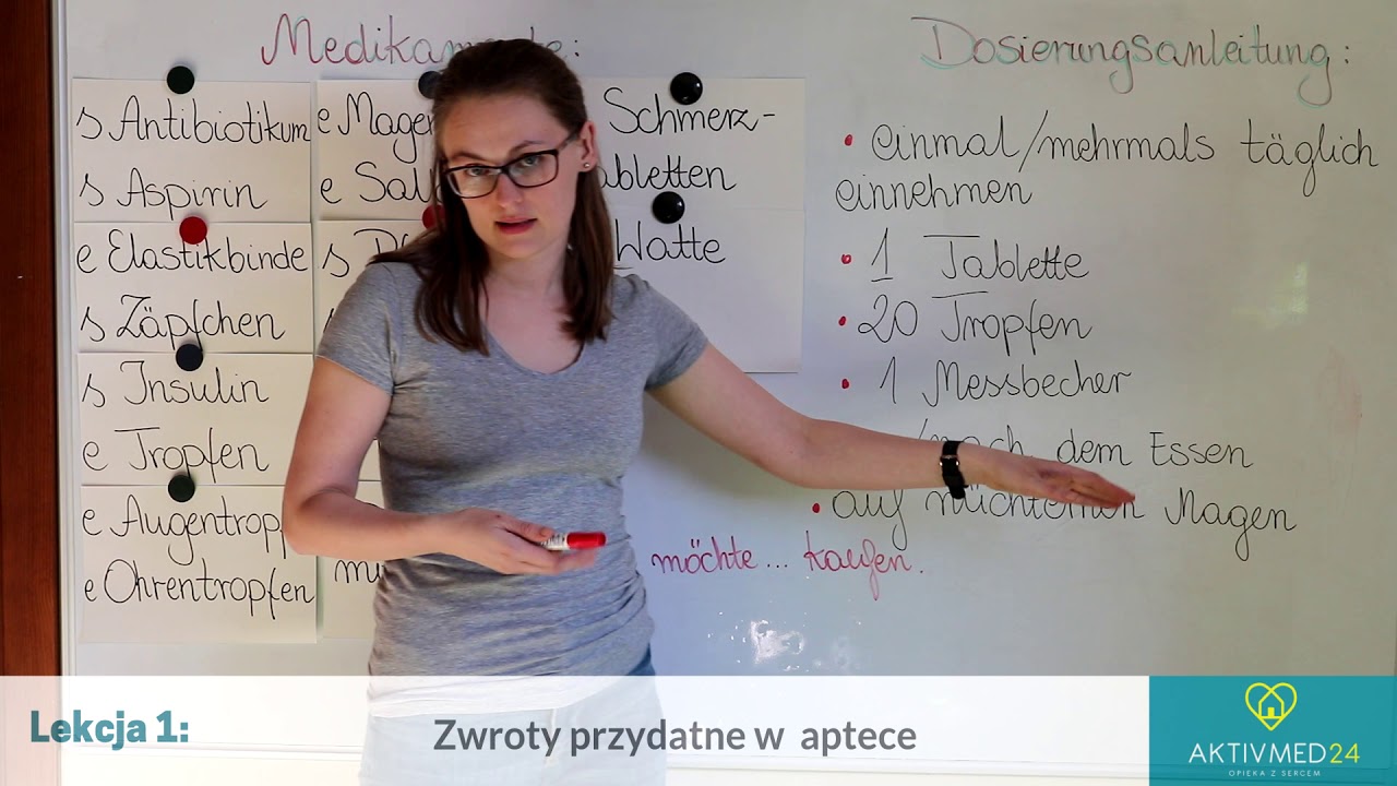 niemiecki w praktyce - zwroty przydatne w aptece