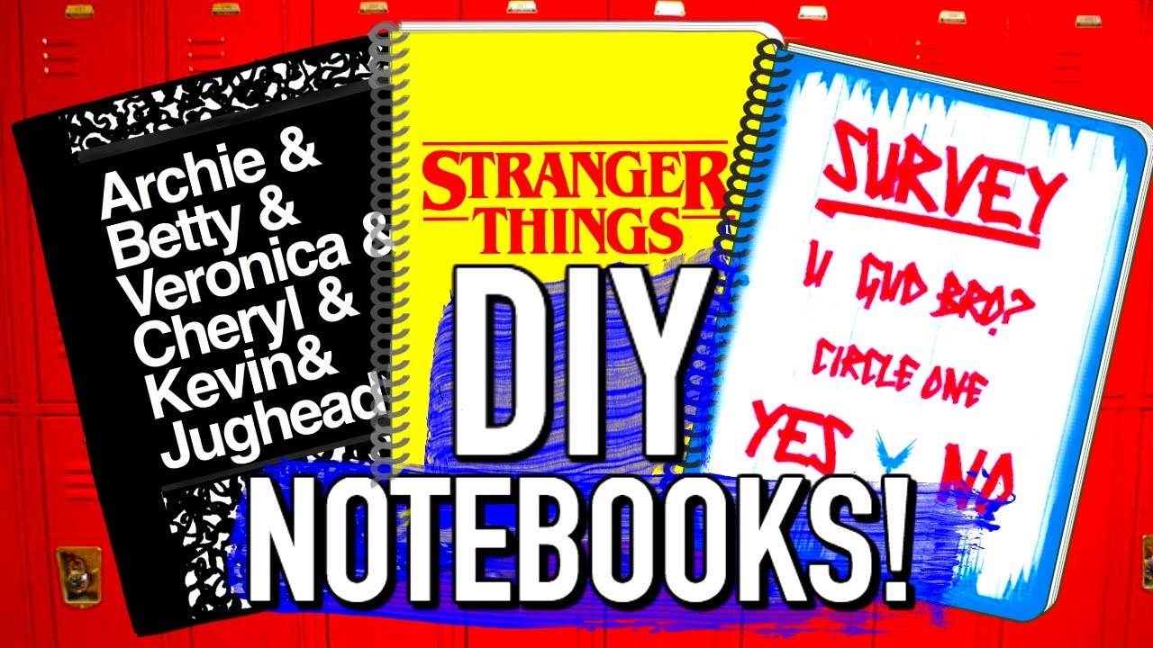 Back to School - DIY School Supplies! DIY Logan Paul, Riverdale, and Stranger things notebooks!