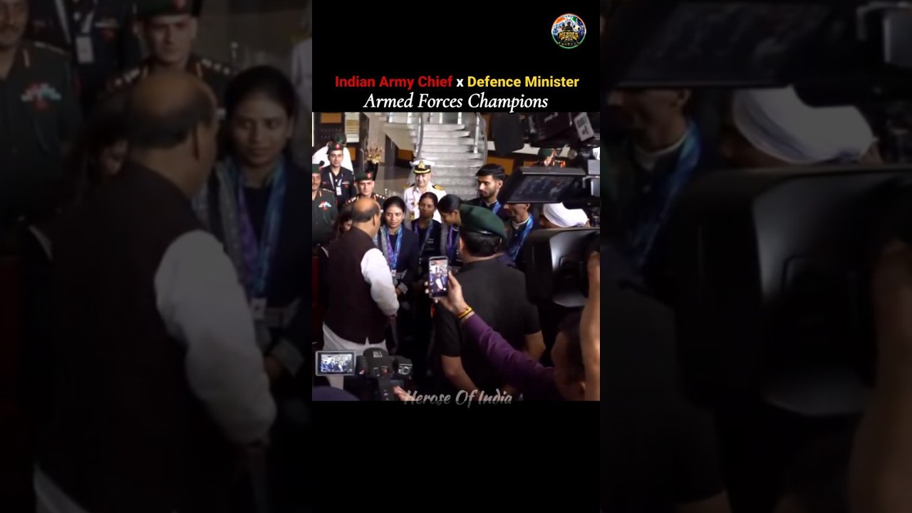 Indian Army Chief &times; Defence Minister Rajnath Singh | Honouring Armed Forces Champions | Asian Games