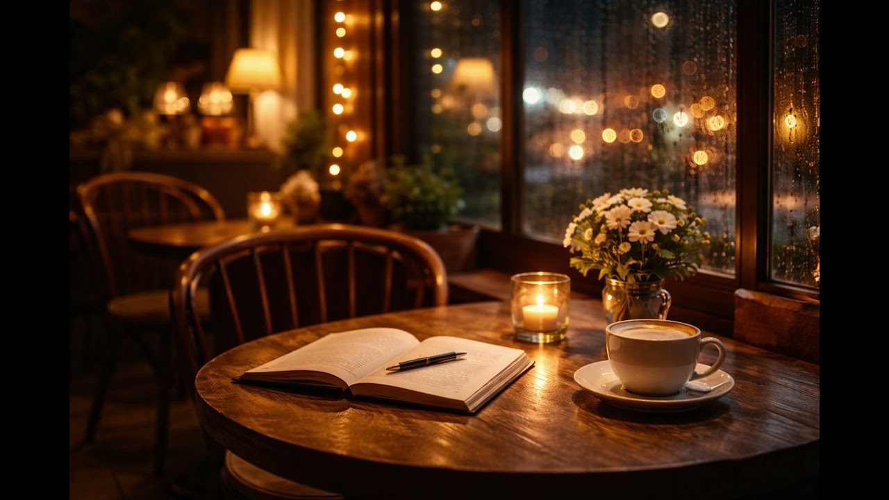 Cozy Rainy Night Jazz ☔ 3 Hour Bossa Nova Study, Café & Focus Music