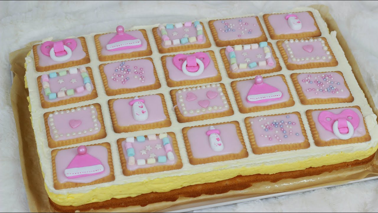 Butterkekskuchen mit Vanillecreme I Kinder Geburtstags Party