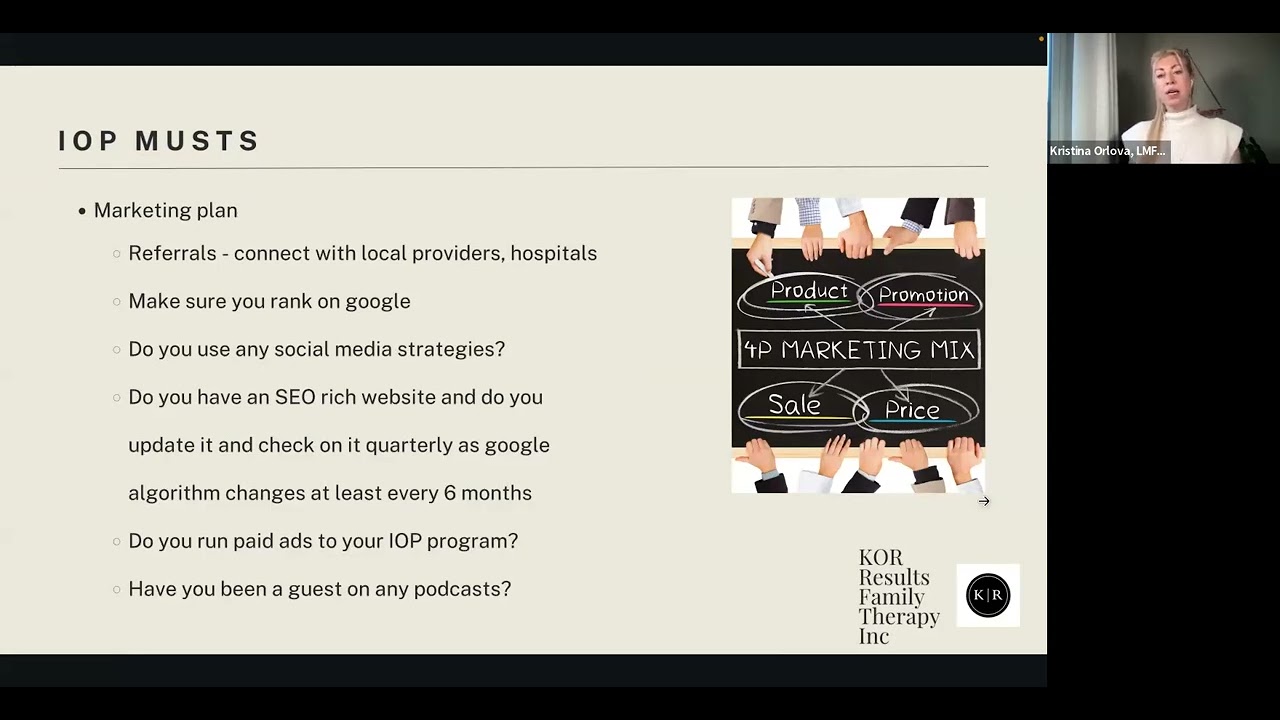 Topic: ICBT and Intensive Outpatient Programs (IOP)