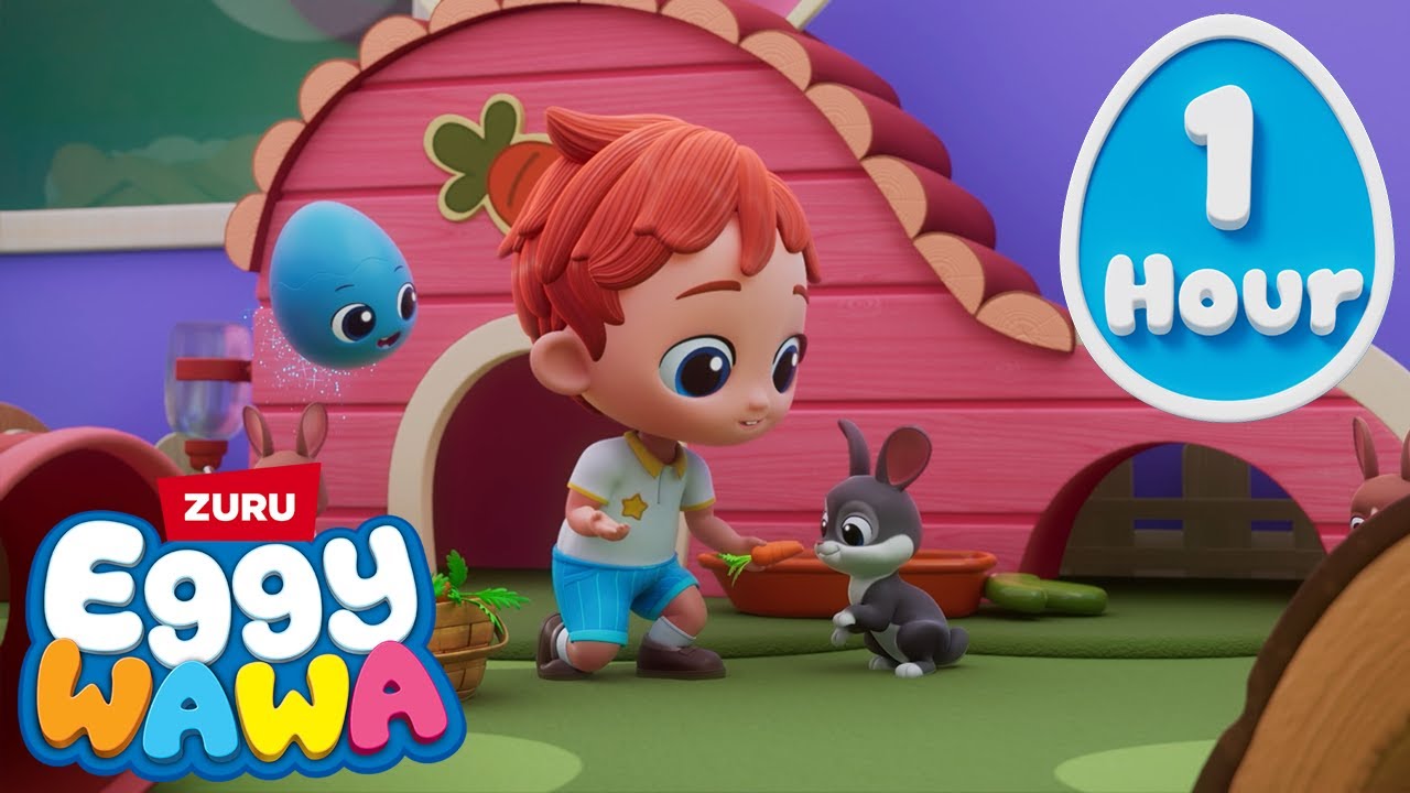 🐣1 Hour Fun with Eggy Wawa | Nursery Rhymes and Songs Collection |Preschool Favorites | Animal Songs