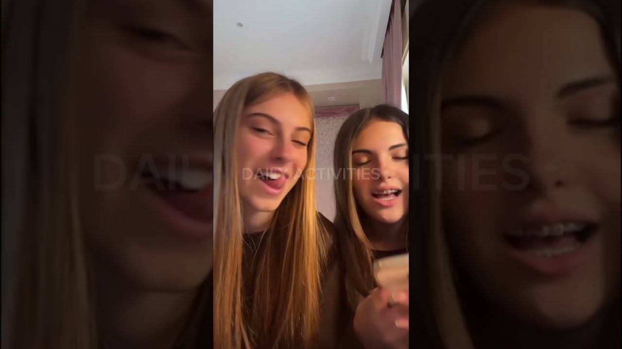Активный отдых 😱две девушки отдыхают дома🏡