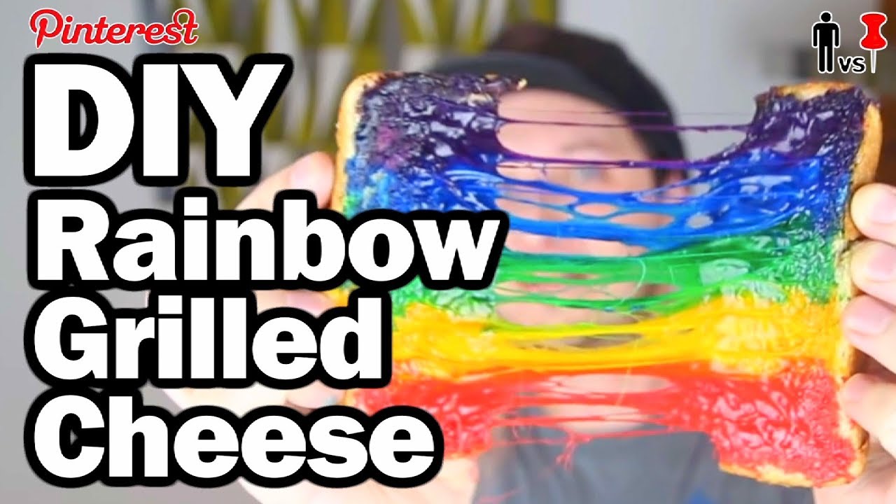 DIY Rainbow Grilled Cheese - Pinterest Test - Man Vs Pin #96