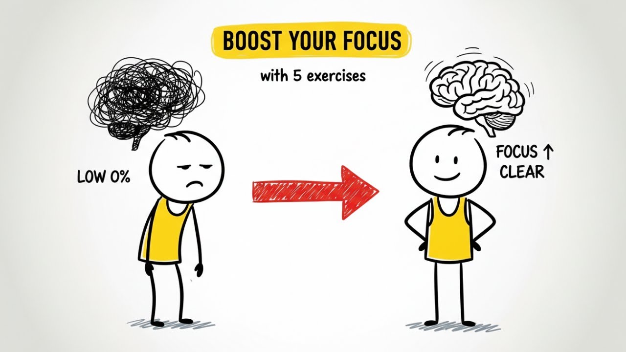 Boost your focus today with 5 simple exercises!