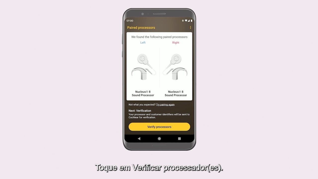 Nucleus® 8: Emparelhando com um dispositivo Android compatível